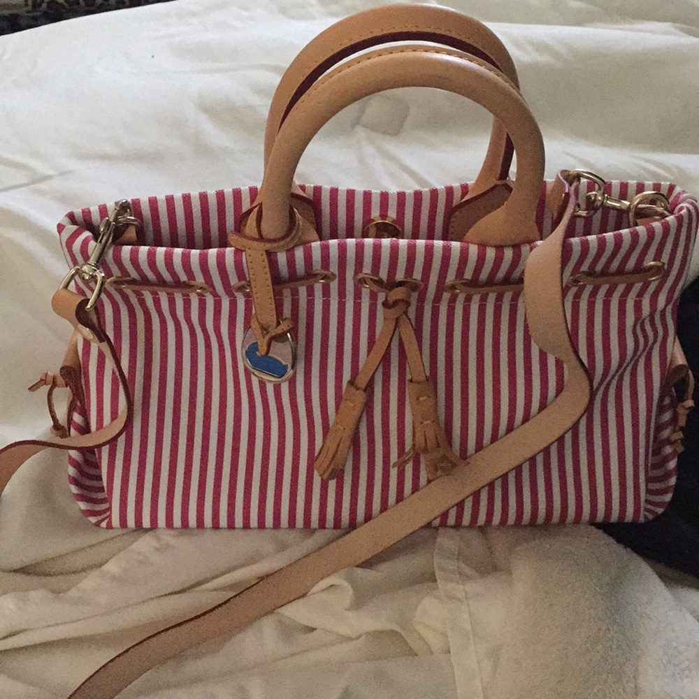 Pink & White Striped Dooney & Bourke Bag